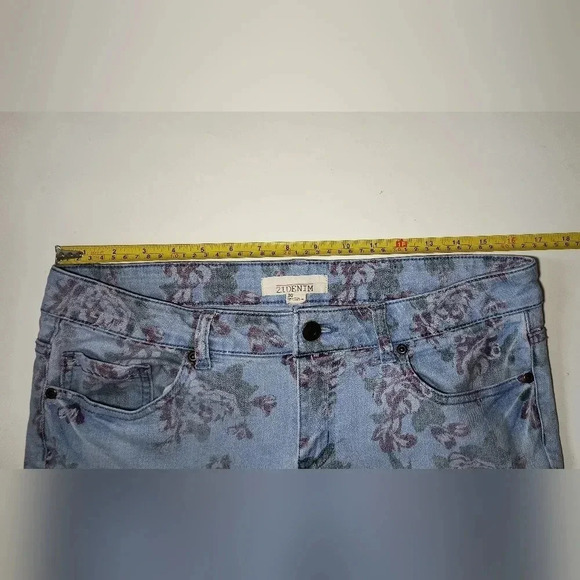 21 Denim by Forever 21 Women's Floral Print Low Rise Skinny Jeans, 30 - Picture 3 of 8
